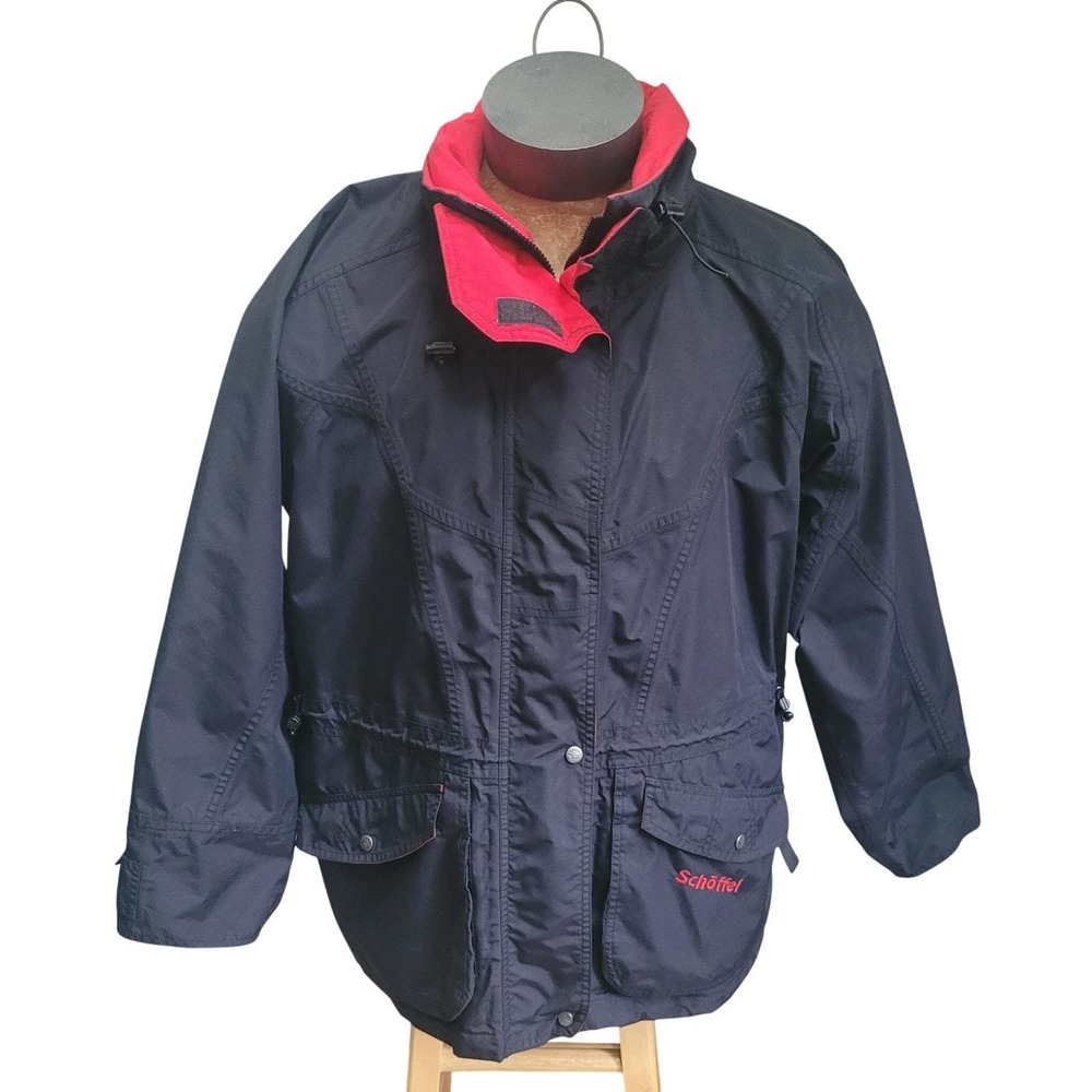 Schoffel Waterproof Jacket Black‎ Red Full Zip Gore-tex 14